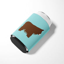 Load image into Gallery viewer, Poitou Poiteuin Donkey Blue Check Can or Bottle Hugger BB8026CC