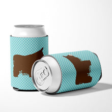 Load image into Gallery viewer, Poitou Poiteuin Donkey Blue Check Can or Bottle Hugger BB8026CC