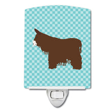 Load image into Gallery viewer, Poitou Poiteuin Donkey Blue Check Ceramic Night Light BB8026CNL