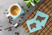 Load image into Gallery viewer, Poitou Poiteuin Donkey Blue Check Foam Coaster  BB8026FC