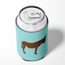 Load image into Gallery viewer, Zamorano-Leones Donkey Blue Check Can or Bottle Hugger BB8027CC