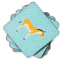 Load image into Gallery viewer, Turkmenian Kulan Donkey Blue Check Foam Coaster  BB8028FC