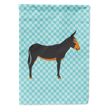 Load image into Gallery viewer, Catalan Donkey Blue Check Flag Canvas House Size BB8029CHF