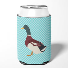Load image into Gallery viewer, Rouen Duck Blue Check Can or Bottle Hugger BB8030CC