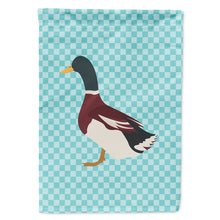 Load image into Gallery viewer, Rouen Duck Blue Check Flag Canvas House Size BB8030CHF