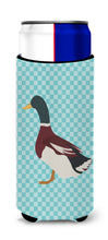 Load image into Gallery viewer, Rouen Duck Blue Check   Hugger for slim cans
