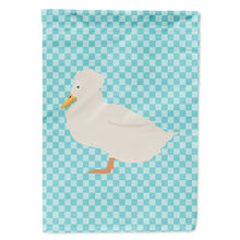Load image into Gallery viewer, Crested Duck Blue Check Flag Canvas House Size BB8031CHF