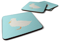 Load image into Gallery viewer, Crested Duck Blue Check Foam Coaster  BB8031FC