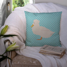 Load image into Gallery viewer, Crested Duck Blue Check Throw Pillow - 14x14 Decorative Pillow – Art for Your Home &amp; Patio BB8031PW1414