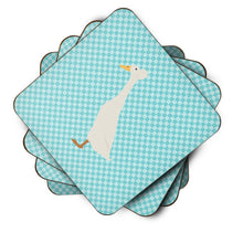Load image into Gallery viewer, Bali Duck Blue Check Foam Coaster  BB8033FC