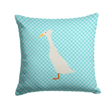 Load image into Gallery viewer, Bali Duck Blue Check Throw Pillow - 14x14 Decorative Pillow – Art for Your Home &amp; Patio BB8033PW1414