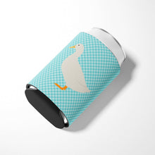 Load image into Gallery viewer, American Pekin Duck Blue Check Can or Bottle Hugger BB8034CC
