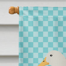 Load image into Gallery viewer, American Pekin Duck Blue Check Flag Canvas House Size BB8034CHF