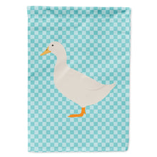 Load image into Gallery viewer, American Pekin Duck Blue Check Flag Canvas House Size BB8034CHF