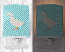 Load image into Gallery viewer, American Pekin Duck Blue Check Ceramic Night Light BB8034CNL