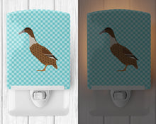 Load image into Gallery viewer, Dutch Hook Bill Duck Blue Check Ceramic Night Light BB8035CNL