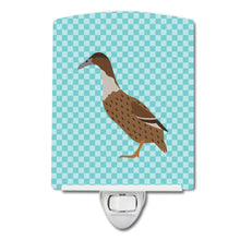 Load image into Gallery viewer, Dutch Hook Bill Duck Blue Check Ceramic Night Light BB8035CNL