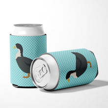 Load image into Gallery viewer, Blue Swedish Duck Blue Check Can or Bottle Hugger BB8036CC