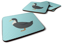 Load image into Gallery viewer, Blue Swedish Duck Blue Check Foam Coaster  BB8036FC