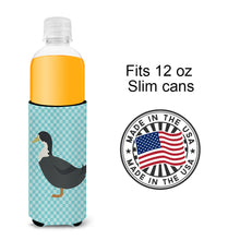 Load image into Gallery viewer, Blue Swedish Duck Blue Check   Hugger for slim cans