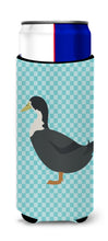 Load image into Gallery viewer, Blue Swedish Duck Blue Check   Hugger for slim cans