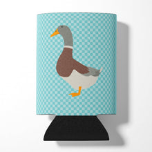 Load image into Gallery viewer, Saxony Sachsenente Duck Blue Check Can or Bottle Hugger BB8037CC