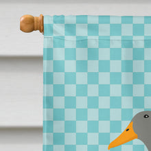 Load image into Gallery viewer, Saxony Sachsenente Duck Blue Check Flag Canvas House Size BB8037CHF