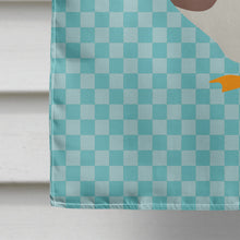 Load image into Gallery viewer, Saxony Sachsenente Duck Blue Check Flag Canvas House Size BB8037CHF