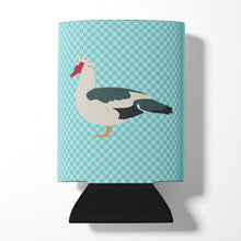 Load image into Gallery viewer, Muscovy Duck Blue Check Can or Bottle Hugger BB8038CC
