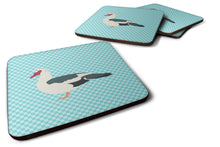 Load image into Gallery viewer, Muscovy Duck Blue Check Foam Coaster  BB8038FC