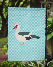 Load image into Gallery viewer, Muscovy Duck Blue Check Garden Flag - Outdoor Decorative Yard Flag
