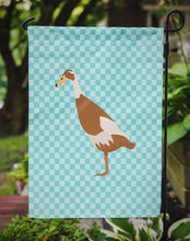 Load image into Gallery viewer, Indian Runner Duck Blue Check Garden Flag - Outdoor Decorative Yard Flag