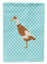 Load image into Gallery viewer, Indian Runner Duck Blue Check Garden Flag - Outdoor Decorative Yard Flag