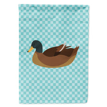 Load image into Gallery viewer, Khaki Campbell Duck Blue Check Flag Canvas House Size BB8040CHF