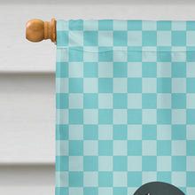 Load image into Gallery viewer, Silver Bantam Duck Blue Check Flag Canvas House Size BB8041CHF