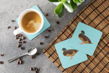 Load image into Gallery viewer, Silver Bantam Duck Blue Check Foam Coaster  BB8041FC