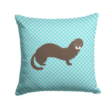Load image into Gallery viewer, Russian or European Mink Blue Check Throw Pillow - 14x14 Decorative Pillow – Art for Your Home &amp; Patio BB8042PW1414
