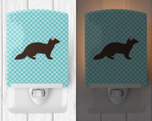 Load image into Gallery viewer, Sable Marten Blue Check Ceramic Night Light BB8043CNL