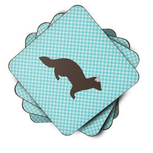 Load image into Gallery viewer, Sable Marten Blue Check Foam Coaster  BB8043FC
