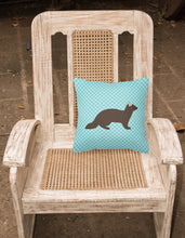 Load image into Gallery viewer, Sable Marten Blue Check Fabric Decorative Pillow BB8043PW1818