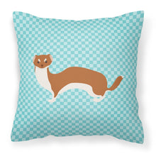 Load image into Gallery viewer, Weasel Blue Check Fabric Decorative Pillow BB8044PW1818