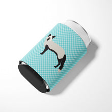 Load image into Gallery viewer, Silver Fox Blue Check Can or Bottle Hugger BB8045CC