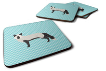Load image into Gallery viewer, Silver Fox Blue Check Foam Coaster  BB8045FC
