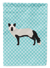 Load image into Gallery viewer, Silver Fox Blue Check Garden Flag - Outdoor Decorative Yard Flag