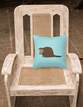 Load image into Gallery viewer, Eurasian Beaver Blue Check Fabric Decorative Pillow BB8047PW1818