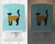 Load image into Gallery viewer, Yellow-Throated Marten Blue Check Ceramic Night Light BB8048CNL
