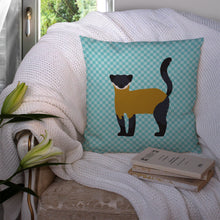 Load image into Gallery viewer, Yellow-Throated Marten Blue Check Throw Pillow - 14x14 Decorative Pillow – Art for Your Home &amp; Patio BB8048PW1414