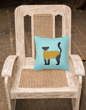 Load image into Gallery viewer, Yellow-Throated Marten Blue Check Fabric Decorative Pillow BB8048PW1818