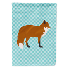 Load image into Gallery viewer, Red Fox Blue Check Flag Canvas House Size BB8050CHF
