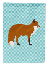 Load image into Gallery viewer, Red Fox Blue Check Garden Flag - Outdoor Decorative Yard Flag